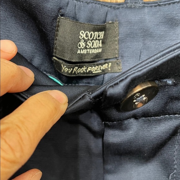 Scotch & Soda FAYE High Rise Relaxed Tapered Pants Navy Blue NWT | XS/30 - Picture 4 of 9